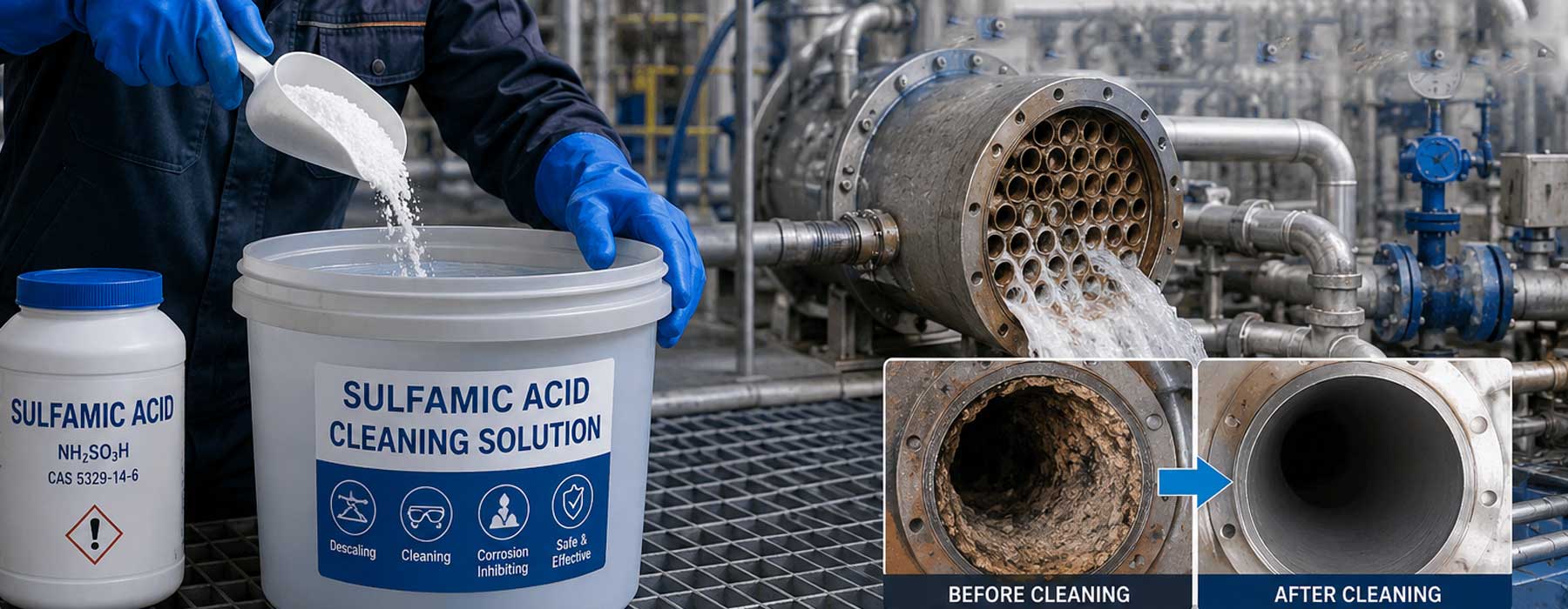 Sulfamic-Acid-Cleaning